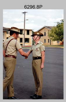 CO's Parade Defence Force Service Medal Presentations at the Army Survey Regiment, Fortuna, Bendigo. 1995.