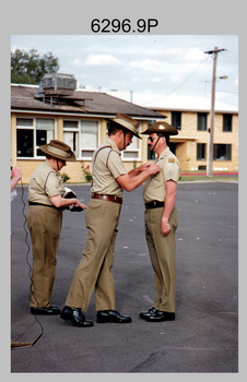 CO's Parade Defence Force Service Medal Presentations at the Army Survey Regiment, Fortuna, Bendigo. 1995.