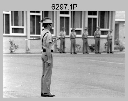 RSM Handover at CO's Parade Army Survey Regiment, Fortuna, Bendigo. 1995.