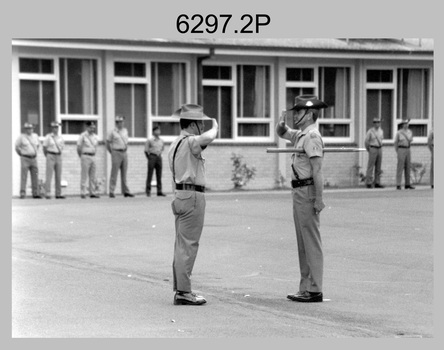 RSM Handover at CO's Parade Army Survey Regiment, Fortuna, Bendigo. 1995.