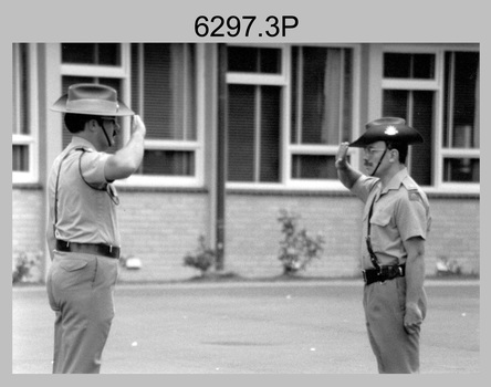 RSM Handover at CO's Parade Army Survey Regiment, Fortuna, Bendigo. 1995.