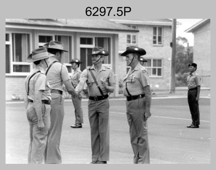 RSM Handover at CO's Parade Army Survey Regiment, Fortuna, Bendigo. 1995.