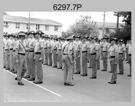 RSM Handover at CO's Parade Army Survey Regiment, Fortuna, Bendigo. 1995.