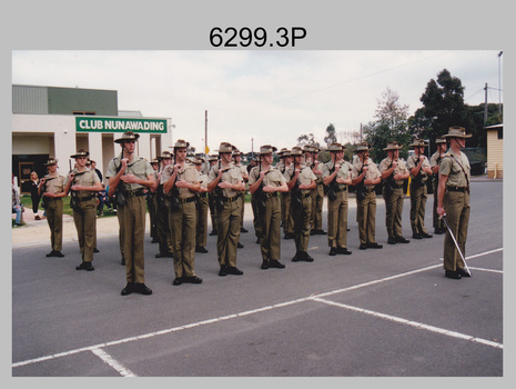 Army Survey Regiment Guard of Honour, Russell Offices, Canberra. 1995.