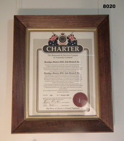 Charter Bendigo District RSL Sub Branch Inc.