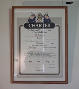 Charter Womens Auxiliary,  Bendigo Branch.