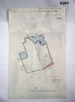 Fortuna Property Plan with accompanying notes on acquisition 