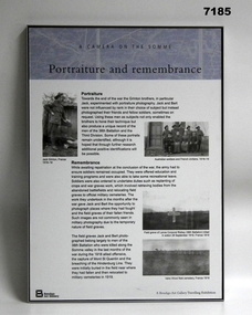 Story board, framed, WW1 "Camera on the Somme".