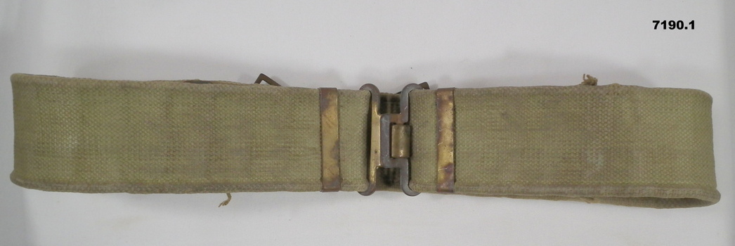 2 Jungle green webbing belts.