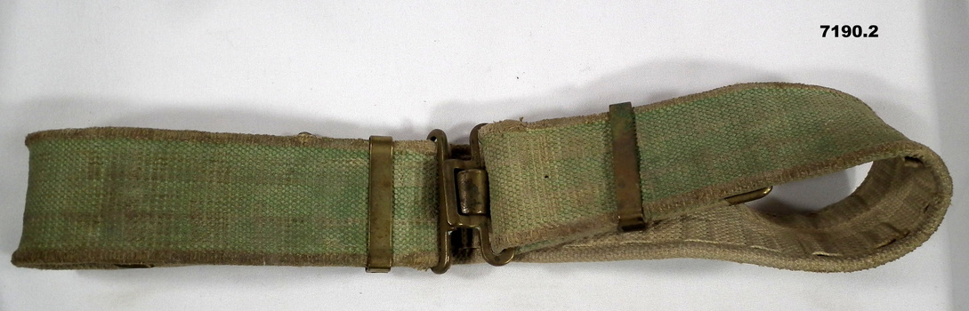 2 Jungle green webbing belts.