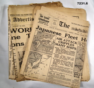 Various Victorian newspapers before and during WW2.