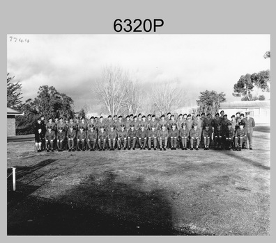 Warrant Officers and Sergeants of the Army Survey Regiment taken on the parade ground at Fortuna, Bendigo. c1973.