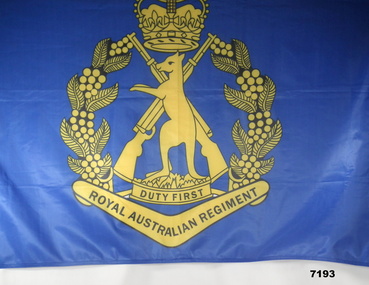 1 RAR Banner, Blue with Gold.