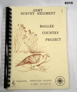 A4 Booklet, plastic ring binding, Mallee Country Report