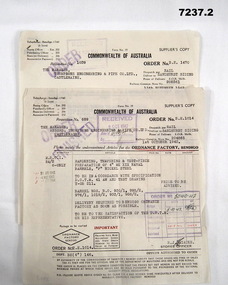 Order forms for Testing Cannon Parts.