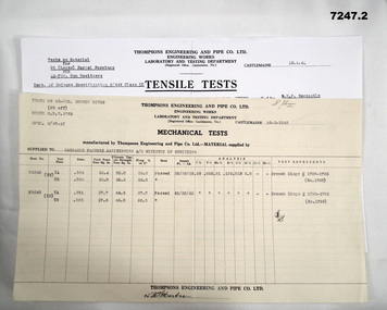 Document - MECHANICAL TEST RESULTS