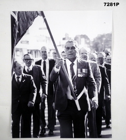 Photograph of an ANZAC Day March in 1985.