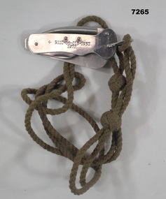 Stainless steel clasp knife with blade, can opener, screwdriver and spike.