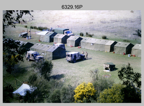 Royal Australian Survey Corps Training. c1992. School of Military Survey base camp, Sandy Creek, VIC.