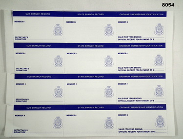 Membership receipts for RSLsub branches.