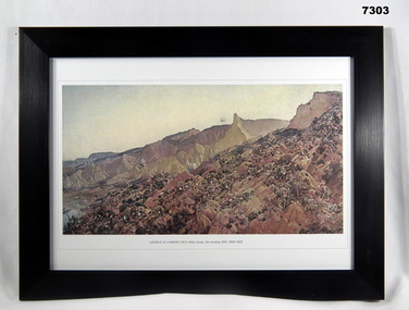 Framed print - collection of paintings, posters and maps WW1.