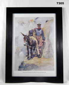 Framed print collection of paintings, posters and maps WW1.