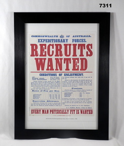 Framed print collection of paintings, posters and maps WW1.