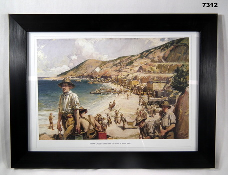 Framed print collection of paintings, posters and maps WW1.