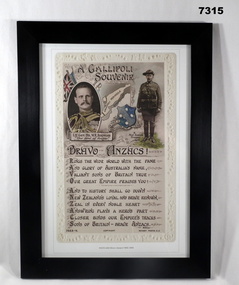 Framed print collection of paintings, posters and maps WW1.