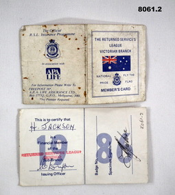 Membership cards for the Bendigo RSL.