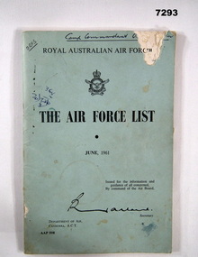 Booklet - information manual for RAAF.