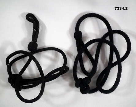 Two black Army lanyards.