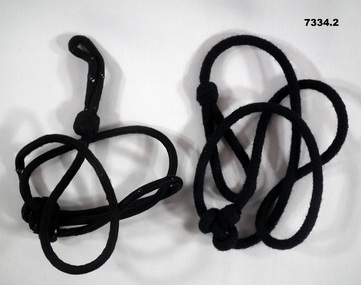 Two black Army lanyards.