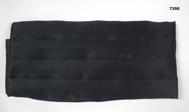 Black Polyester Cummerbund for formal wear.
