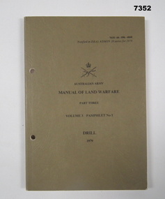 Soft covered Manual of Land Warfare.