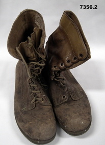 Pair of brown leather GP boots.