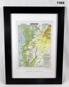 Framed print collection of paintings, posters and maps WW1.
