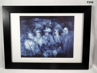 Framed print collection of paintings, posters and maps WW1.