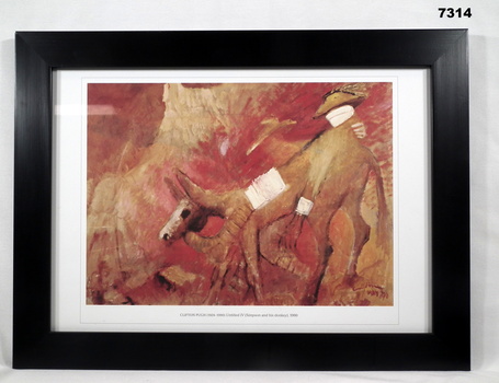 Framed print collection of paintings, posters and maps WW1.