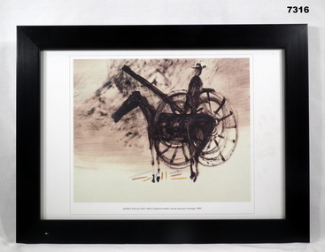Framed print collection of paintings, posters and maps WW1.