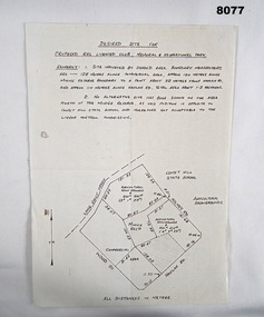 Plan - PLAN, PROPOSED BDSC SITE, Bendigo RSL Sub Branch, C.1977