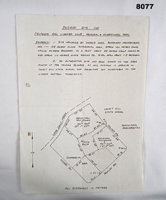 Plan - PROPOSED BDSC SITE, Bendigo RSL Sub Branch, C.1977