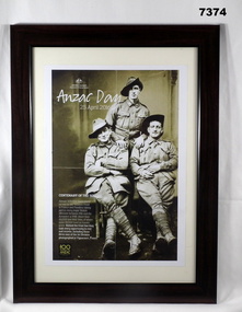 Framed poster depicting Centenary of the Somme.