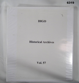 Hard covered folder, 4 ring binder, white, 18 plastic A4 sleeves