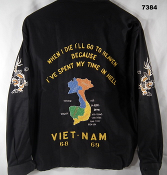 Souvenir black jacket from Vietnam.