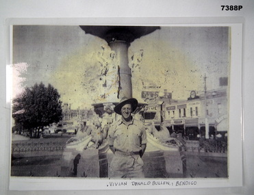 Black and white photograph of V.D. Bullen in Bendigo.