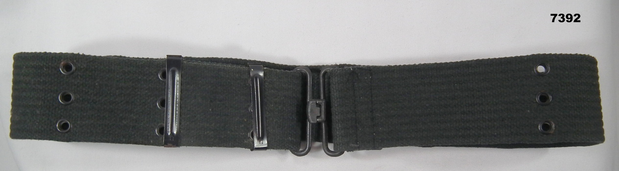 Jungle green, three hole, web Army belt.