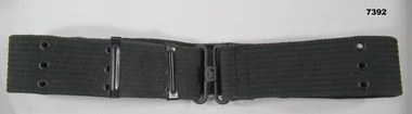 Jungle green, three hole, web Army belt.