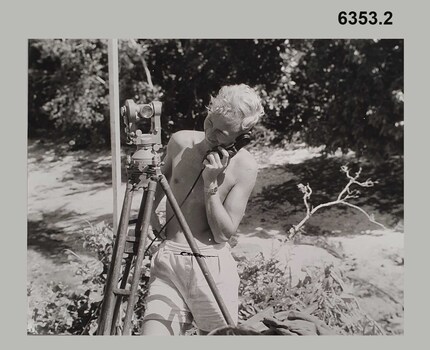 Photograph Bob Skitch and Wild T2 Theodolite Project Cutlass 1956/1957