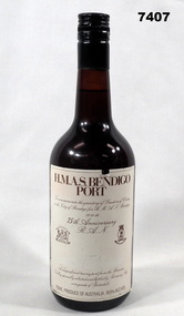 Bottle of H.M.A.S. BENDIGO Port.